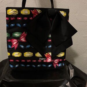 Brighton Black Tote with Colorful Bow Accents
